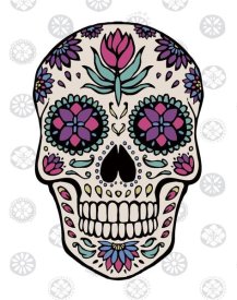 Janelle Penner - Sugar Skull IV on Gray