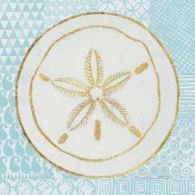 Kathrine Lovell - Summer Shells I Teal and Gold