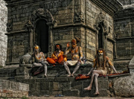 Yvette Depaepe - Sadhus Enjoying The Maha Shivatri Festival
