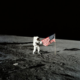 NASA Archive Photo - Apollo 12 US Flag on the Moon