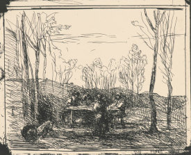 Jean-Baptiste-Camille Corot - Un Dejeuner dans la Clairiere, 1857