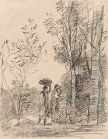 Jean-Baptiste-Camille Corot - The Meeting in the Grove, 1871-1872