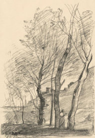 Jean-Baptiste-Camille Corot - Reading beneath the Trees 1874