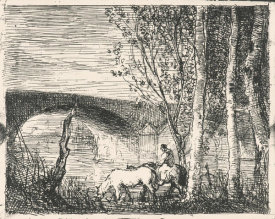 Charles Francois Daubigny - The Bridge (Le Pont), 1862