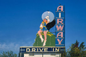 John Margolies - Airway Drive-In Theater sign, Route 180, Saint Ann, Missouri