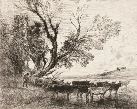 Charles Francois Daubigny - Le Gue, 1862