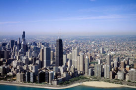 Carol Highsmith - Aerial view of lakeshore Chicago Illinois
