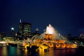 Carol Highsmith - Dusk view of Buckingham Fountain in Chicago Illinois