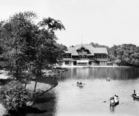Vintage Chicago - Boat house Lincoln Park Chicago Illinois