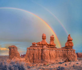 Tim Fitzharris - Rainbow over the Three Judges, Goblin Valley State Park, Utah