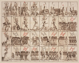 Unknown 18th Century French Engraver - Sheet of playing cards 