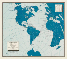 RG 263 CIA Published Maps - The World Around Brazil, 1948