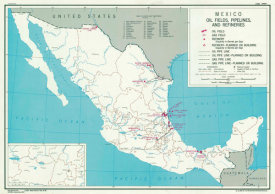 RG 263 CIA Published Maps - Mexico Oil Fields, Pipelines, and Refineries, 1948