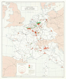 RG 263 CIA Published Maps - Western Europe: Steel Centers Iron and Coal Deposits