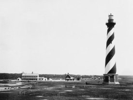 Department of Commerce. Bureau of Lighthouses - Cape Hatteras, North Carolina - Photograph of lighthouse and support buildings