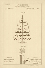 Department of the Interior. Patent Office. - Vintage Patent Illustrations: Imitation Christmas Tree, 1882