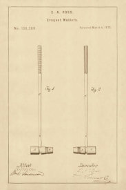Department of the Interior. Patent Office. - Vintage Patent Illustrations: Croquet Mallets, 1873
