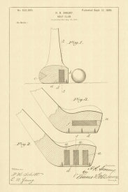 Department of the Interior. Patent Office. - Vintage Patent Illustrations: Golf Club, 1899