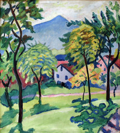 August Macke - Tegernsee Landscape, 1910