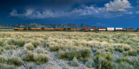 Carol Highsmith - A freight train on the Burlington Northern Santa Fe Railroad (BNSF RR) crosses Arizonabetween Seligman and Ash Fork in Yavapai County