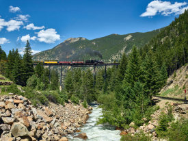 Carol Highsmith - A Georgetown Loop Railroad scenic train crosses a high trestle near the Rocky Mountain town of Georgetown, 2016