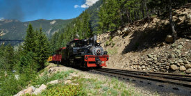Carol Highsmith - A Georgetown Loop Railroad historic scenic steam train makes a run above Georgetown, Colorado, 2016