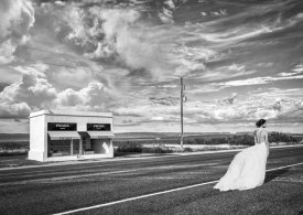 Julian Lauren - Unconventional Womenscape #1 , Marfa, Texas (BW)