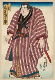 Utagawa Kunisada - Zōgahana nadagorō (From the series: Sumō han'ei tamari iri no zu : Great sumo wrestlers waiting for their match), ca. 1847