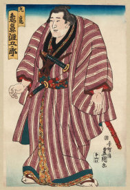 Utagawa Kunisada - Zōgahana nadagorō (From the series: Sumō han'ei tamari iri no zu : Great sumo wrestlers waiting for their match), ca. 1847