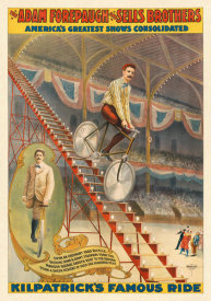 Courier Litho. Co. - Adam Forepaugh and Sells Brothers Circus: Kilpatrick's Famous Ride, ca. 1900