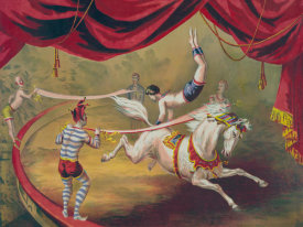 Gibson & Co. - Circus Scenes: Equestrian and Clowns, ca. 1874