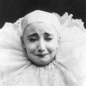 B.J. Falk - Pierrot Sad Face - Actress Pilar Morin, ca. 1895