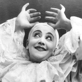 B.J. Falk - Pierrot Smiling - Actress Pilar Morin, ca. 1895