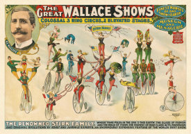 B. E. Wallace - The Great Wallace Shows: Stirk Family Bicyclists, ca. 1898