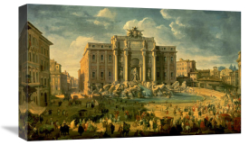 Giovanni Paolo Pannini - The Trevi Fountain in Rome