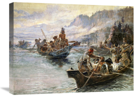 Charles M. Russell - Lewis and Clark on the Lower Columbia