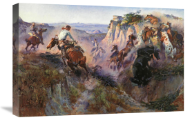Charles M. Russell - The Wild Horse Hunters