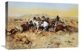 Charles M. Russell - A Desperate Stand