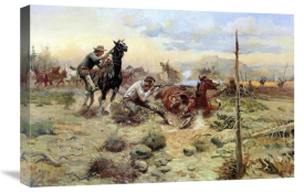 Charles M. Russell - When Horse Flesh Comes High