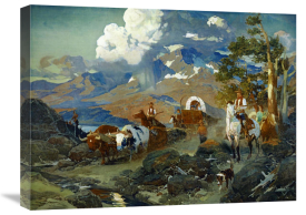 David Johnson - Emigrant Train at Donner Lake