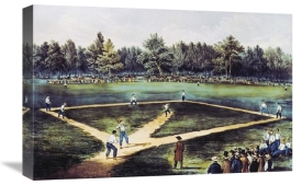 Currier and Ives - The American National Game of Baseball at The Elysian Fields