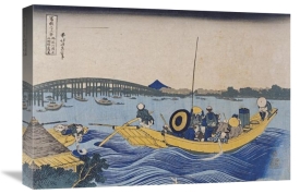 Hokusai - View of The Evening Glow at Ryogoku Bridge
