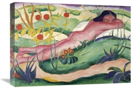 Franz Marc - Nude Lying In The Flowers