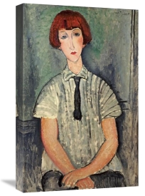 Amedeo Modigliani - Young Girl In a Striped Shirt