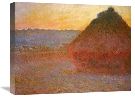 Claude Monet - Haystacks, Pink and Blue Impressions