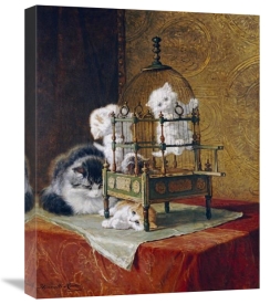 Henriette Ronner-Knip - Caged Kittens