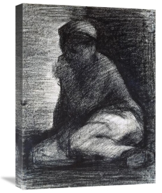 Georges Seurat - A Young Man Crouching