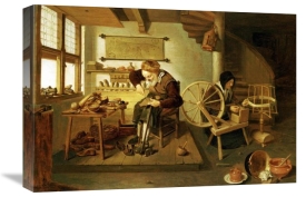 Gerritsz Quiryn Van Brekelenkam - The Interior of a Cobbler's Shop