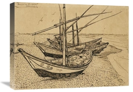 Vincent Van Gogh - Boats On The Beach at Saintes-Maries-De-La-Mer