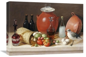 Jose Agustin Arrieta - Still Life With a Bird and a Pitcher